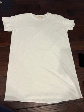 Nation LTD White Short Sleeve T-Shirt Dress